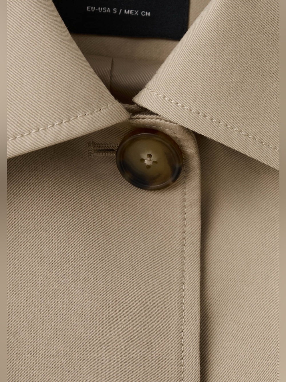 Mango Beige Cropped Button Jacket - Picture 6 of 9